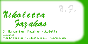 nikoletta fazakas business card